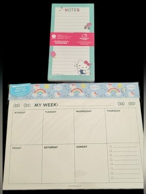 Sanrio Hello Kitty Weekly Planner Pad & Notepad-Include Mystrey Pens/Highlighter